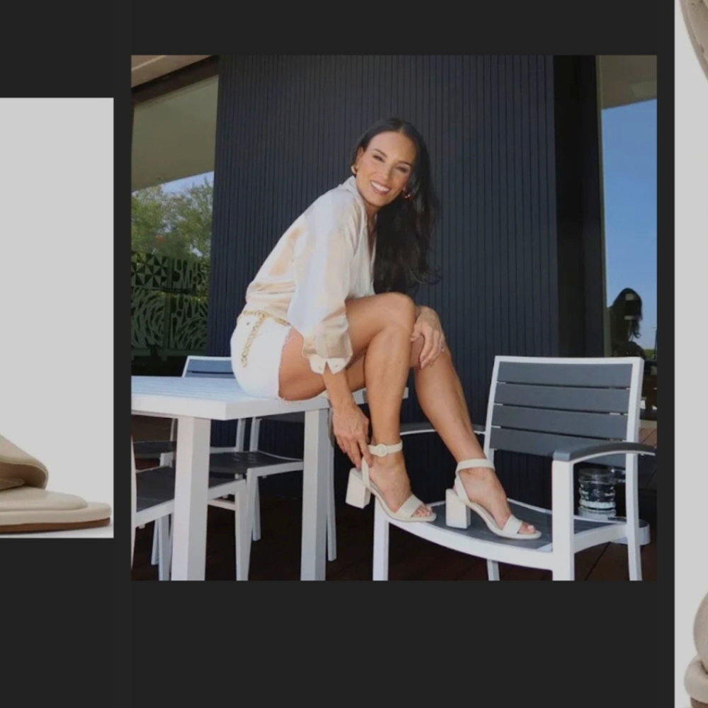 Cream‎ Heeled Sandals